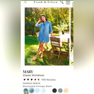 Frank & Eileen Mary dress XS distressed denim